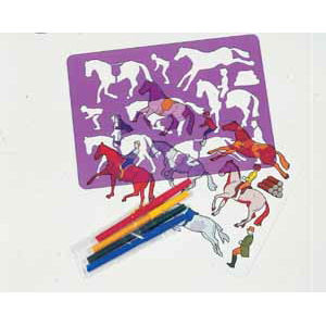 View Item Horse Stencil Colouring Kit with Pens